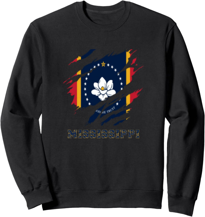 Mississippianische Lokale Magnolien-Südstaatliche Flagge Sweatshirt