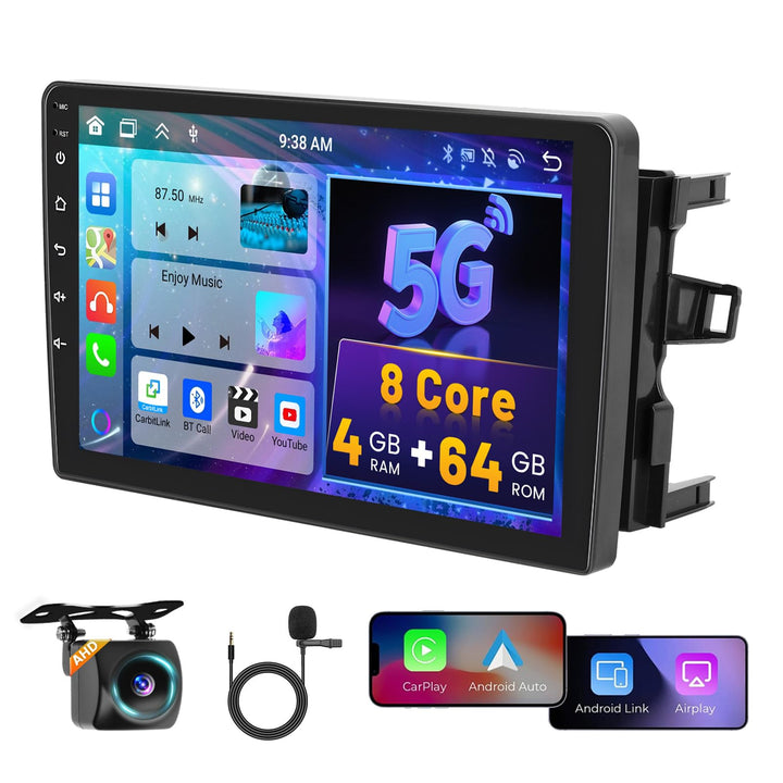 8 Core 4G+64G Hikity Android 15 Autoradio für Toyota Auris 2006-2011 mit Carplay Android Auto Navi,A