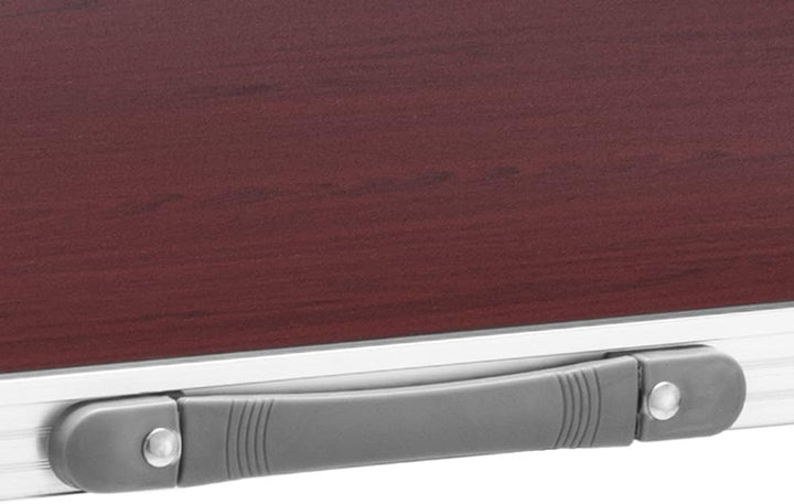 BAKAJI Campingtisch Picknick Holzoptik, Gestell aus Aluminium, zusammenklappbares System mit Tragegr