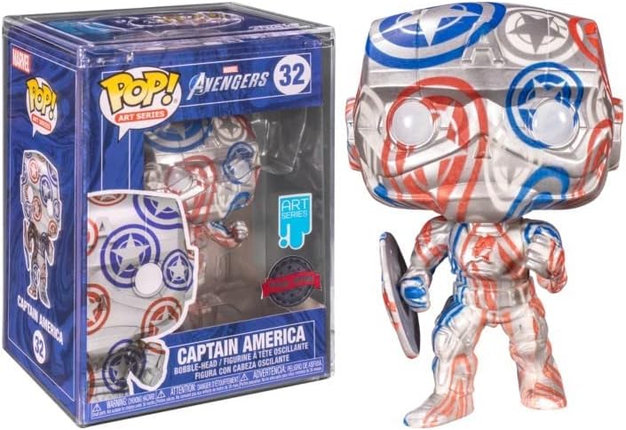 Funko Pop! Art Serie: Marvel Avengers - Captain America (Special Edition), One Size, Funko