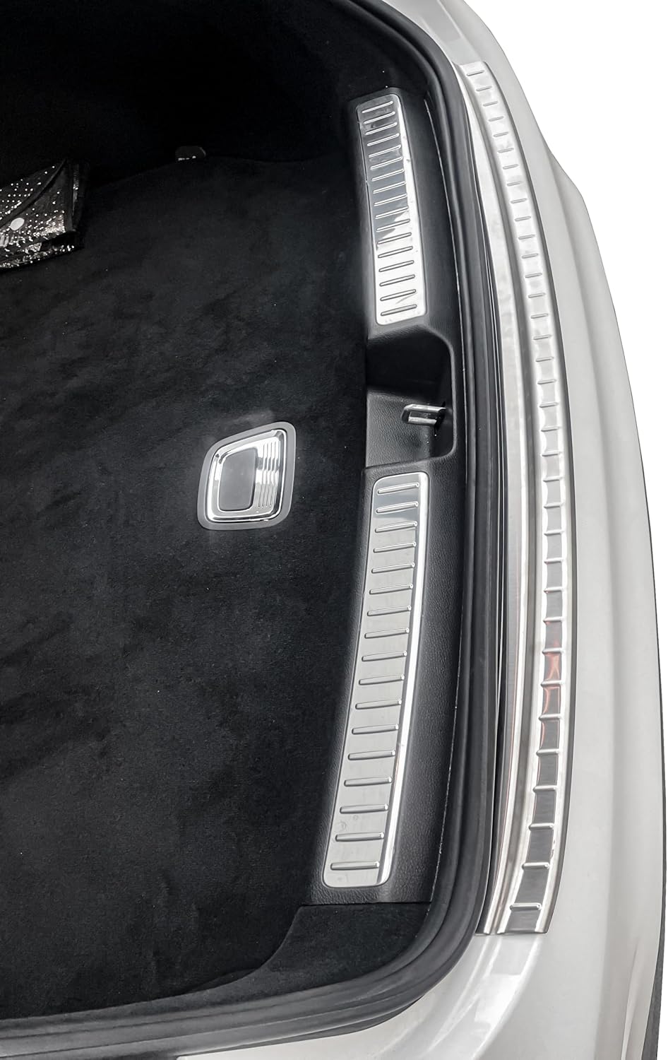 RECAMBO Ladekantenschutz Edelstahl kompatibel für Mercedes GLC Coupe C253 | BJ ab 2016 - matt gebürs