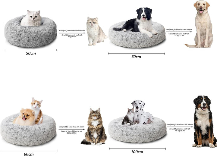 CALIYO Hundebett Mittelgrosse Hunde, Katzenbett Flauschig, Katzenkissen Hundekissen Waschbar, Trockn