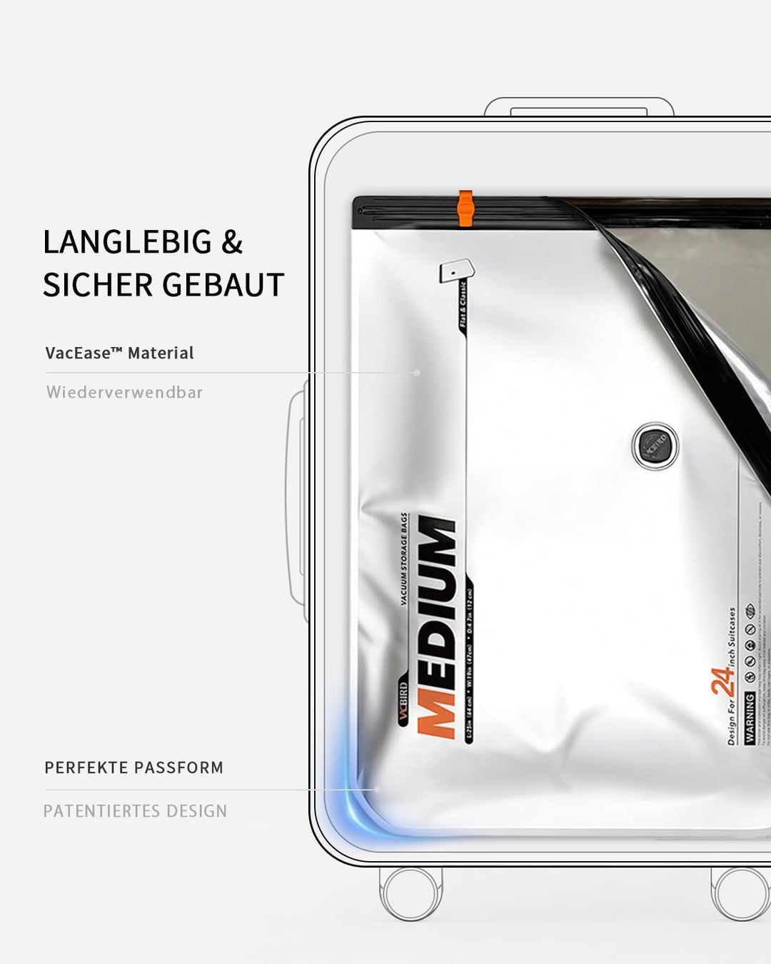 10 Stück Vakuumbeutel für Kleidung mit wiederaufladbarer elektrischer USB-Pumpe, 5× 54×74 cm und 5×