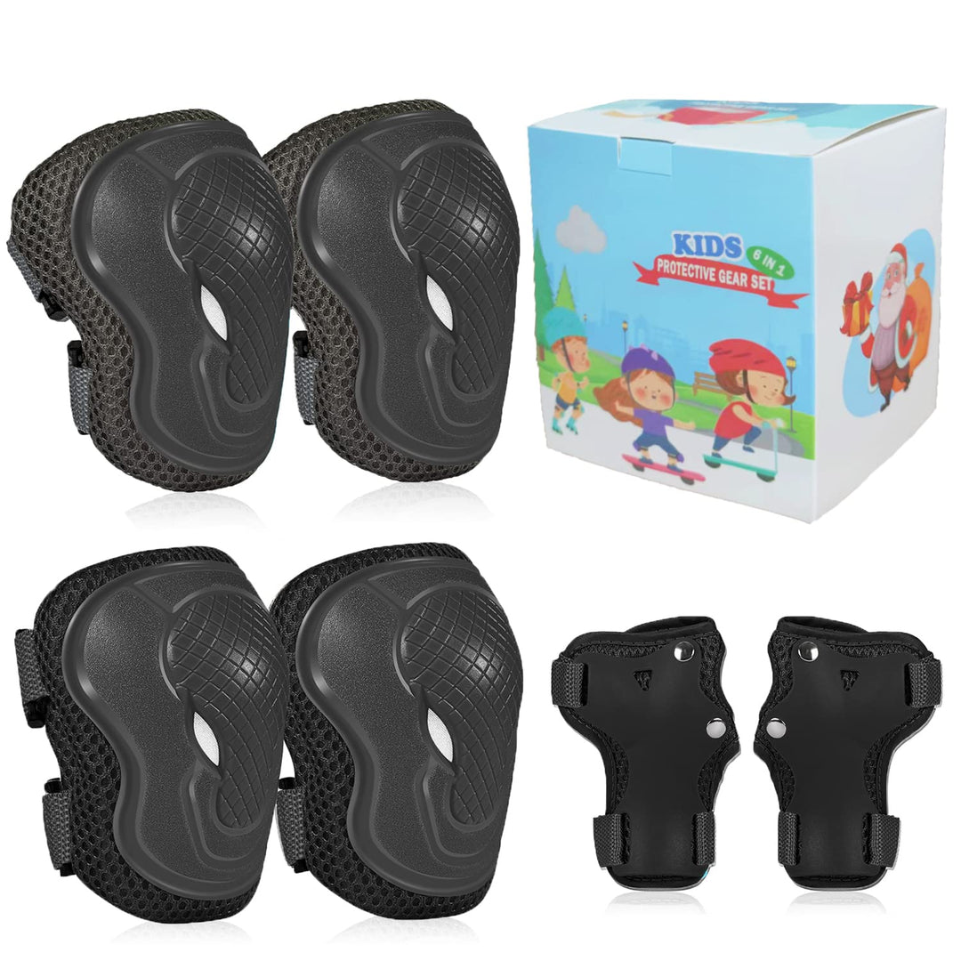 Kinder Schutzausrüstung 2-10 Jahre – Knieschoner, Ellenbogenschoner für Inliner, Rollschuhe, Skatebo