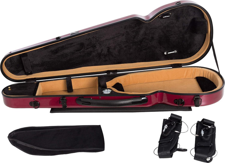 Geigenkoffer Glasfaser Vision 4/4 burgundy - shiny M-Case + Music bag