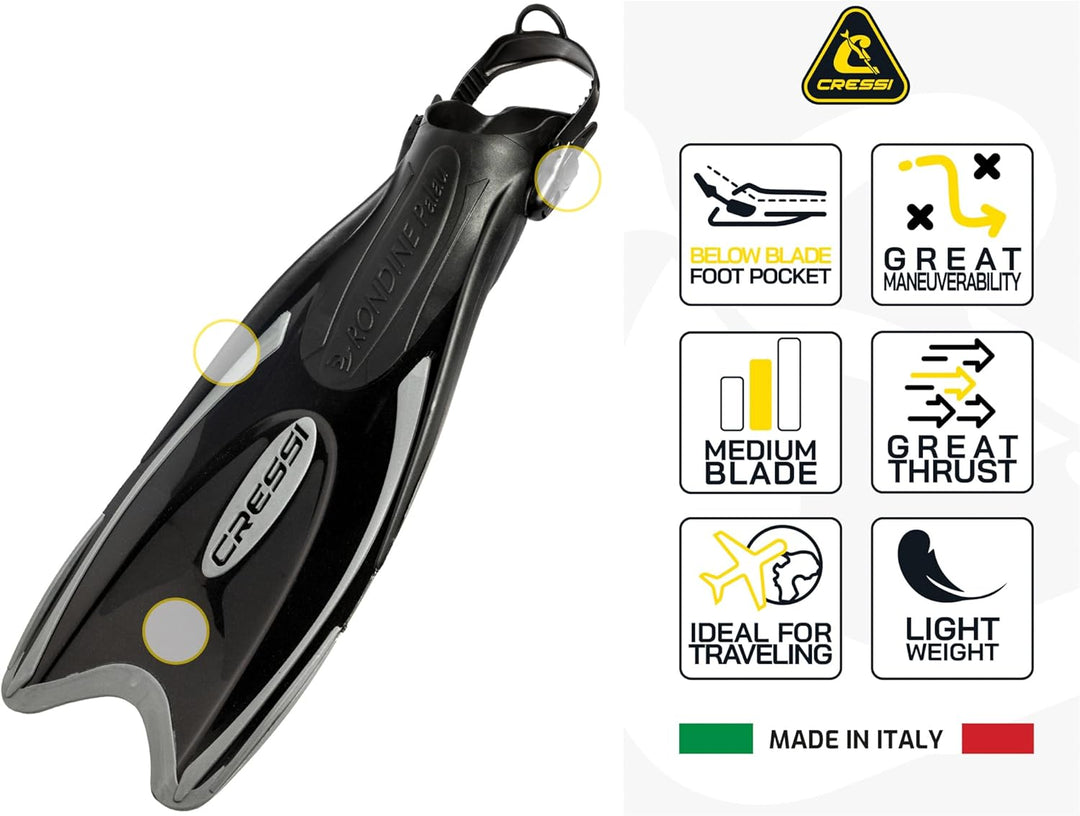 Cressi Palau Saf Fins Einstellbare Kurze Flossen zum Schwimmen und Schnorcheln Schwarz/Rosa Lange Fl