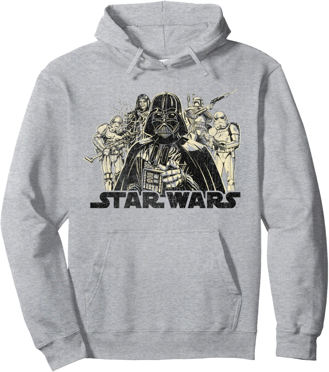 Star Wars Vintage Villains Logo Poster Pullover Hoodie