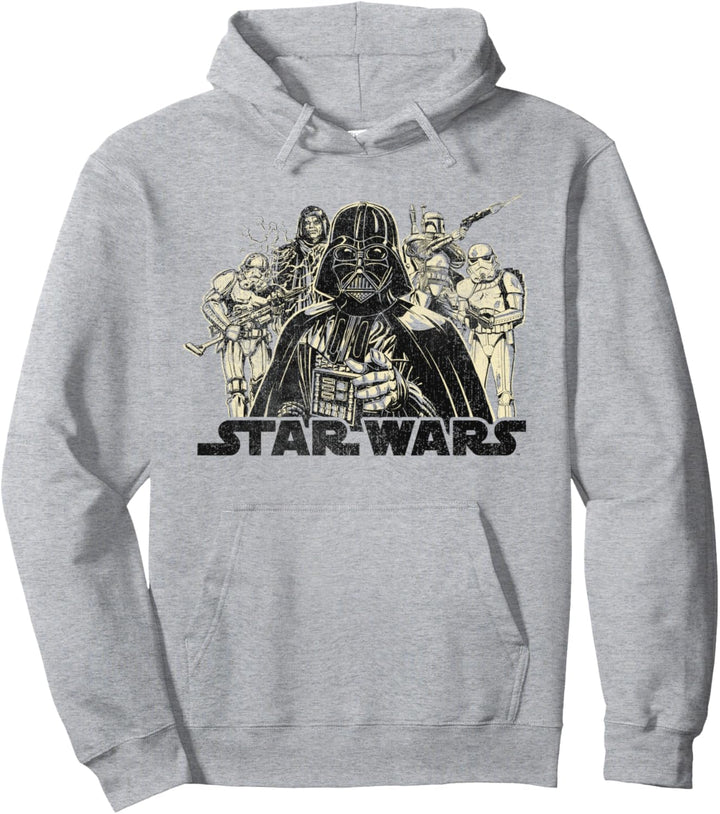 Star Wars Vintage Villains Logo Poster Pullover Hoodie