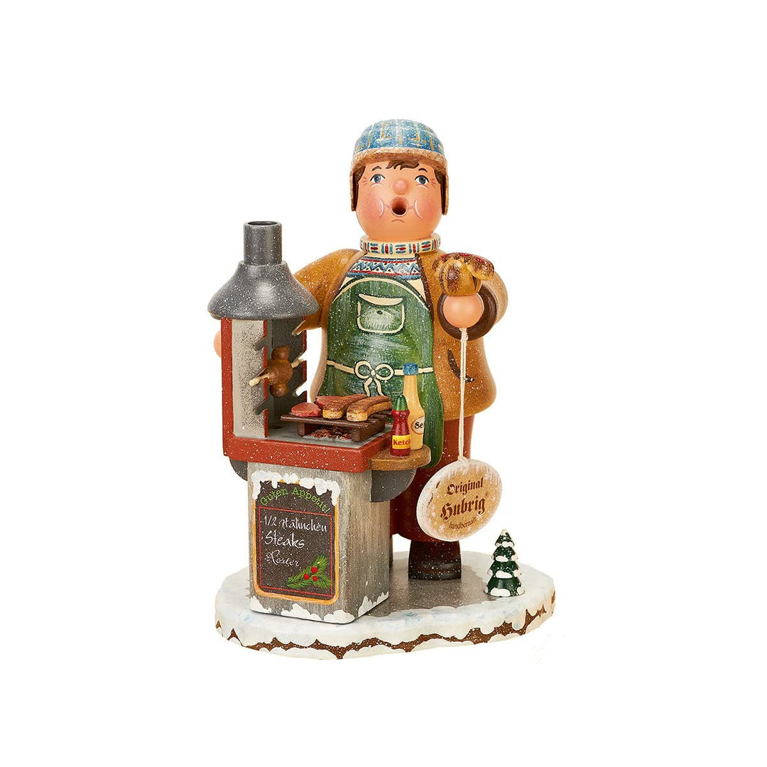 Hubrig Volkskunst - Winterkinder Räuchermann Grillmeister 20cm - Neuheit 2011 Erzgebirge