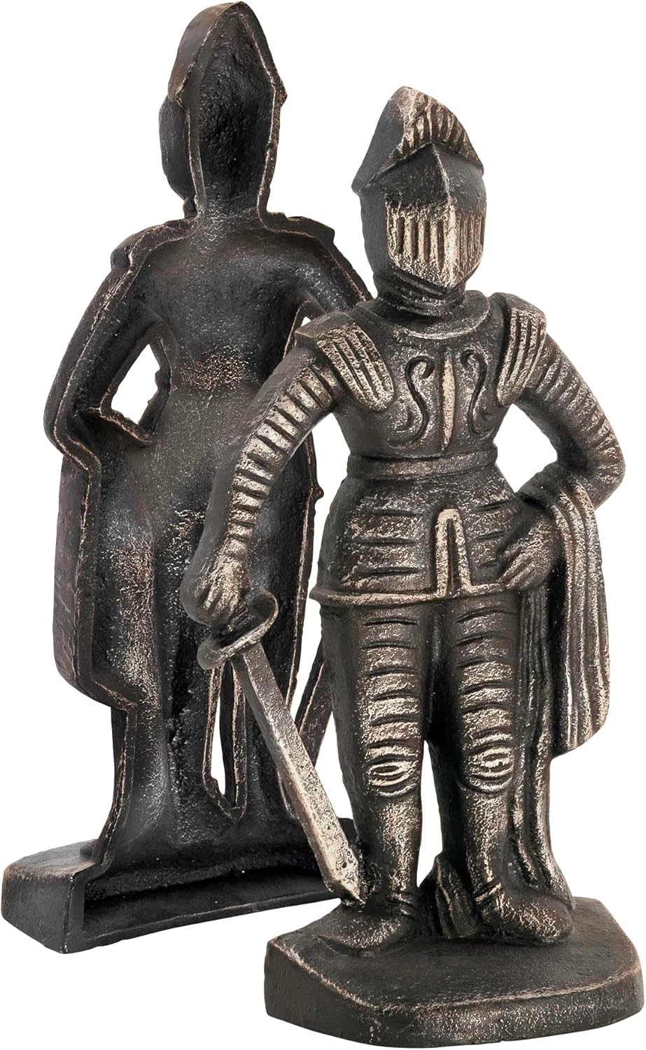 Design Toscano Mittelalterlicher Ritter, Buchstützen Mittelalterliche Ritter Eisen Buchstützen, Mitt