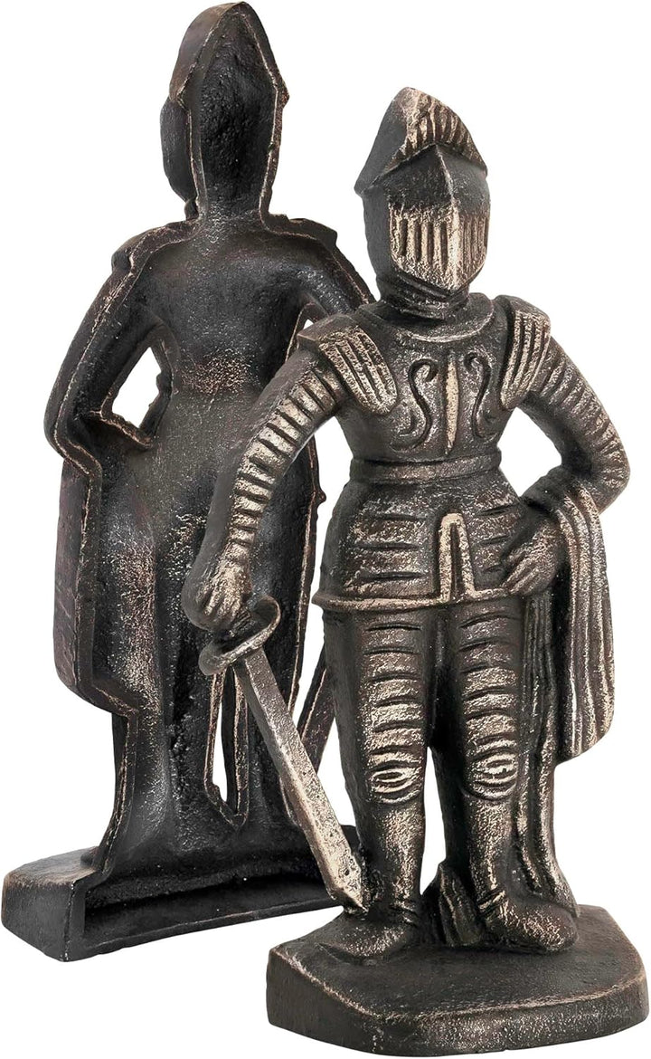 Design Toscano Mittelalterlicher Ritter, Buchstützen Mittelalterliche Ritter Eisen Buchstützen, Mitt