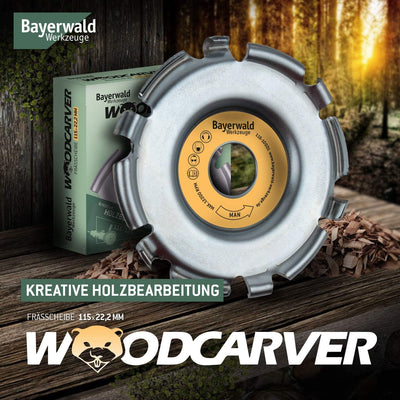 Bayerwald Woodcarver Ø 115 mm - Frässcheibe für Winkelschleifer zur Holzbearbeitung/ideales Werkzeug