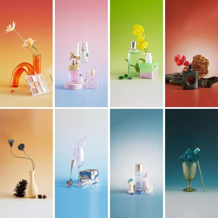 3D-Fotografie-Hintergrund mit Ständer, doppelseitig, 86,4 x 58,4 cm, 7 Stück, 14 Muster, Requisiten