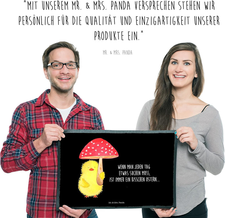 Mr. & Mrs. Panda 50 x 75 cm Fussmatte Küken Fliegenpilz - Ostergeschenke, Osterdeko, Geschenk, Oster