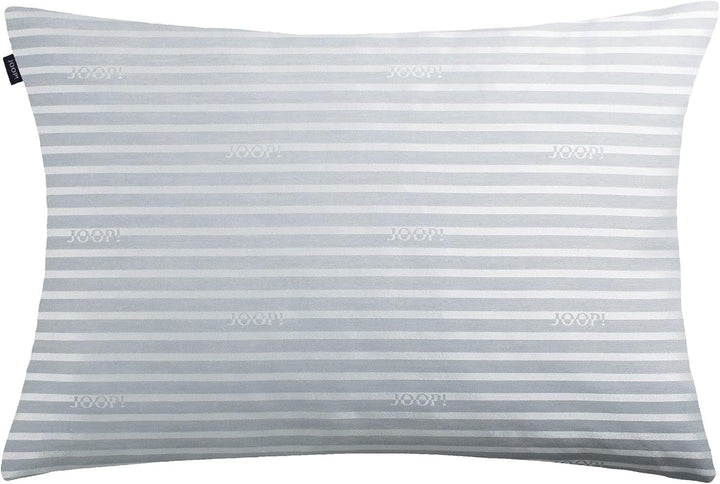 Joop! Kissenhülle Logo Stripes | 15 Silber - 40 x 60