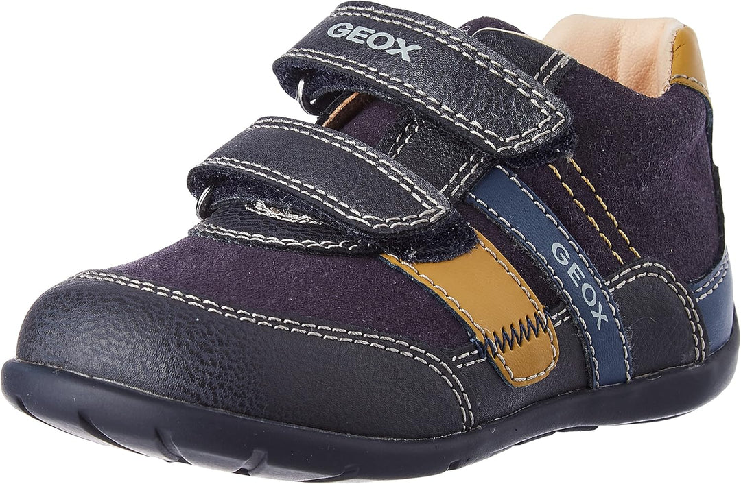 Geox Jungen B Elthan Boy A Erste Schritte 21 EU Navy Dk Yellow, 21 EU Navy Dk Yellow