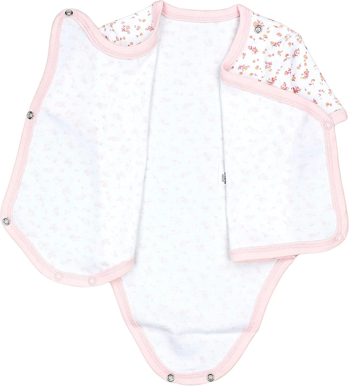 TupTam Baby Body Mädchen 5er Set – Kurzarm Wickelbody aus Baumwolle mit Print, Atmungsaktiv und Haut