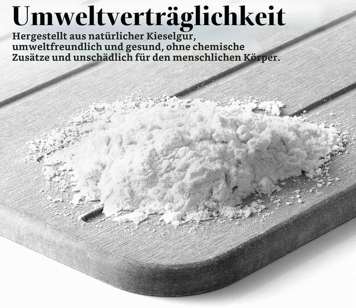 Badematte Stein, Diatomite Stone Bath Mat, rutschfeste Stein Badematte Schnelltrocknend, Werten Sie