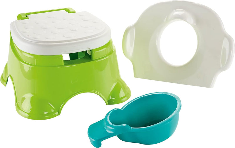 Fisher-Price DLT00 - Lerntöpfchen und Fussbank, grün, für Babys und Kleinkinder Standard Verpackung,