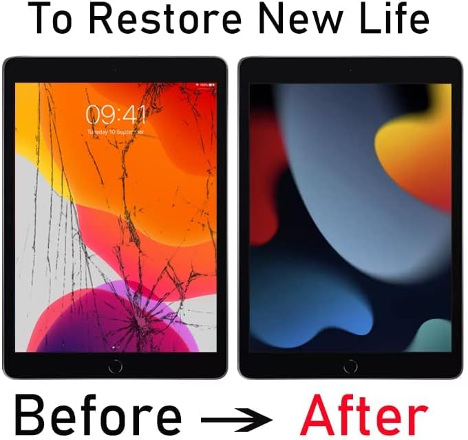 JPUNG Touchscreen Digitizer für iPad 5 Display 9.7Inch 2017, Only für 5.Generation A1822 A1823, mit