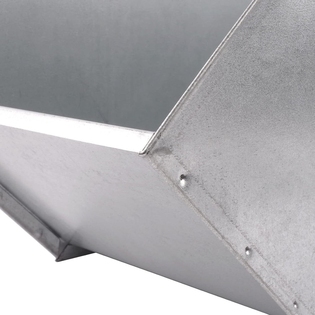 BAUSTER® Set Aschekasten Verzinkt + Metallschaufel für Kamin und Ofen Kohlenkasten/Aschebehälter Bri