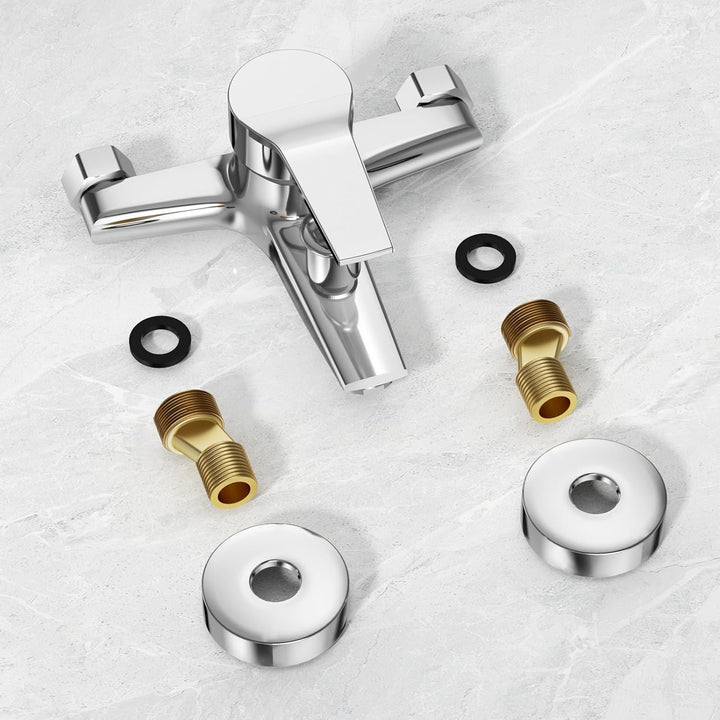 LADOKEE Badewannenarmatur, Wasserhahn Badewanne mit G1/2"-Anschluss, Einhebel Mischbatterie Badewann
