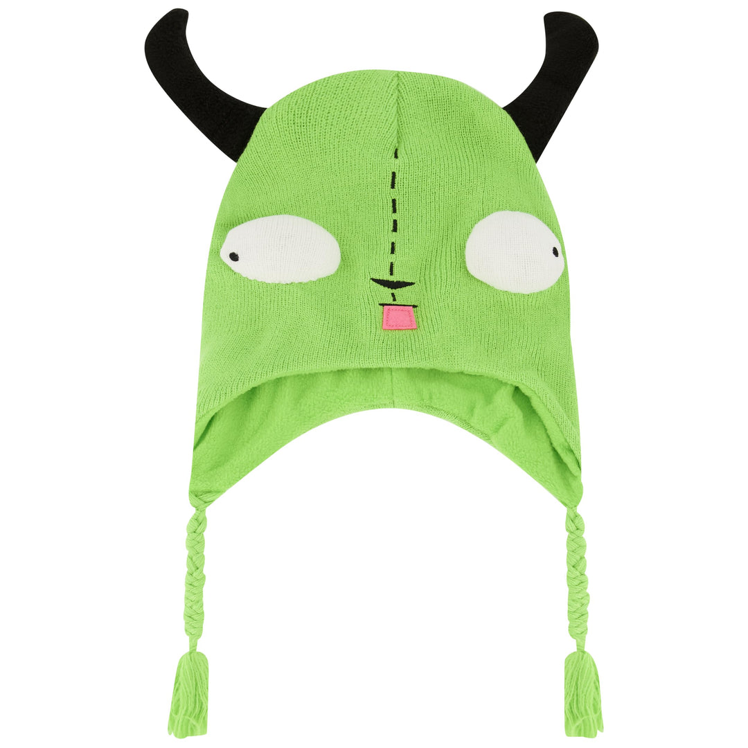 Concept One Unisex-Erwachsene Invader Zim, Peruanische Wintermütze mit Ohren und Quasten Beanie-Mütz