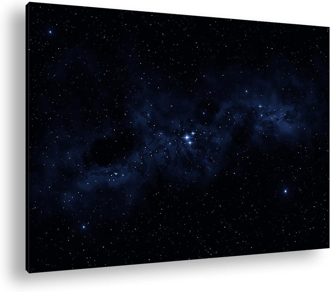 deyoli Dark Himmel voller Sterne Format: 80x60 als Leinwandbild, Motiv fertig gerahmt auf Echtholzra