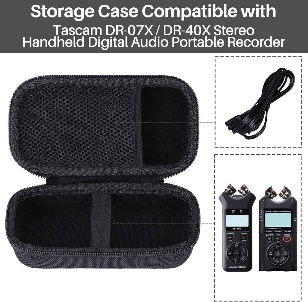 Hart Schutz Hülle Etui Tasche für Tascam DR-07X /DR-07XP /DR-40X Tragbarer Vierspur-Audiorecorder fü