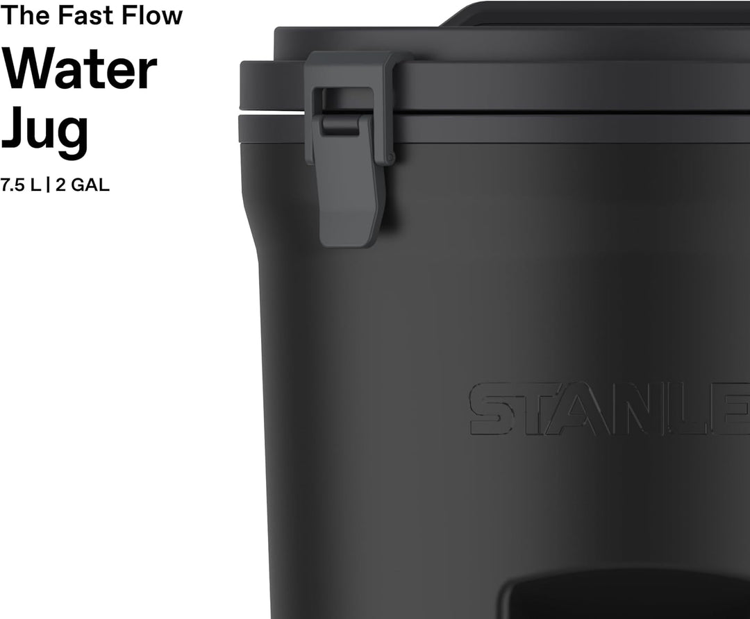 Stanley 1913 Adventure Fast-Flow Water Jug 7.5L - Black 2.0-13 Stunden Kalt - 2 Tage eisgekühlt - BP