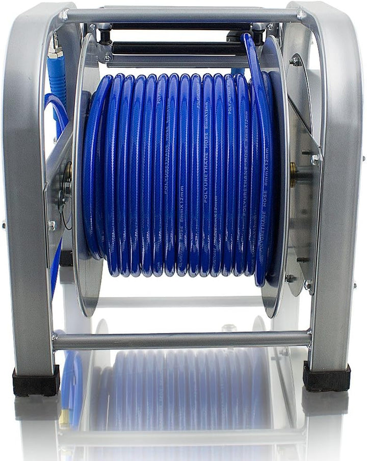 BITUXX® 30 Meter PU Schlauch Druckluft Schlauchtrommel Automatik Druckluftschlauchtrommel Trommel Au
