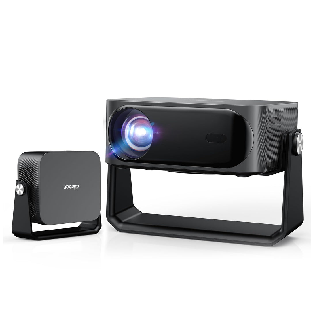 iSinbox 4K Smart Beamer mit Netflix | Outdoor Mobiler Heimkino Projector mit 1500ANSI WLAN &amp; Bluetoo