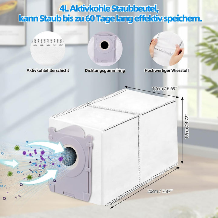 21 Stück Zubehörset für ECOVACS DEEBOT X8 PRO OMNI / X8 OMNI / X8 Saugroboter, Ersatzubehör 2 Hauptb