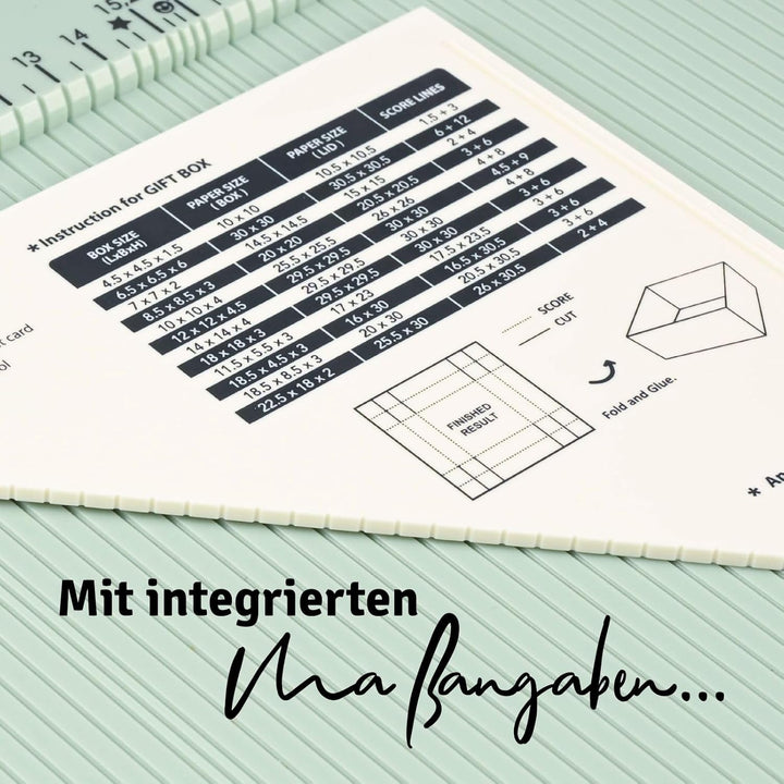Vaessen Creative Score Easy Grosses Mehrzweck Falzbrett Cm Minze, Mintgrün, 30,5 x 30,5 cm Mintgrün
