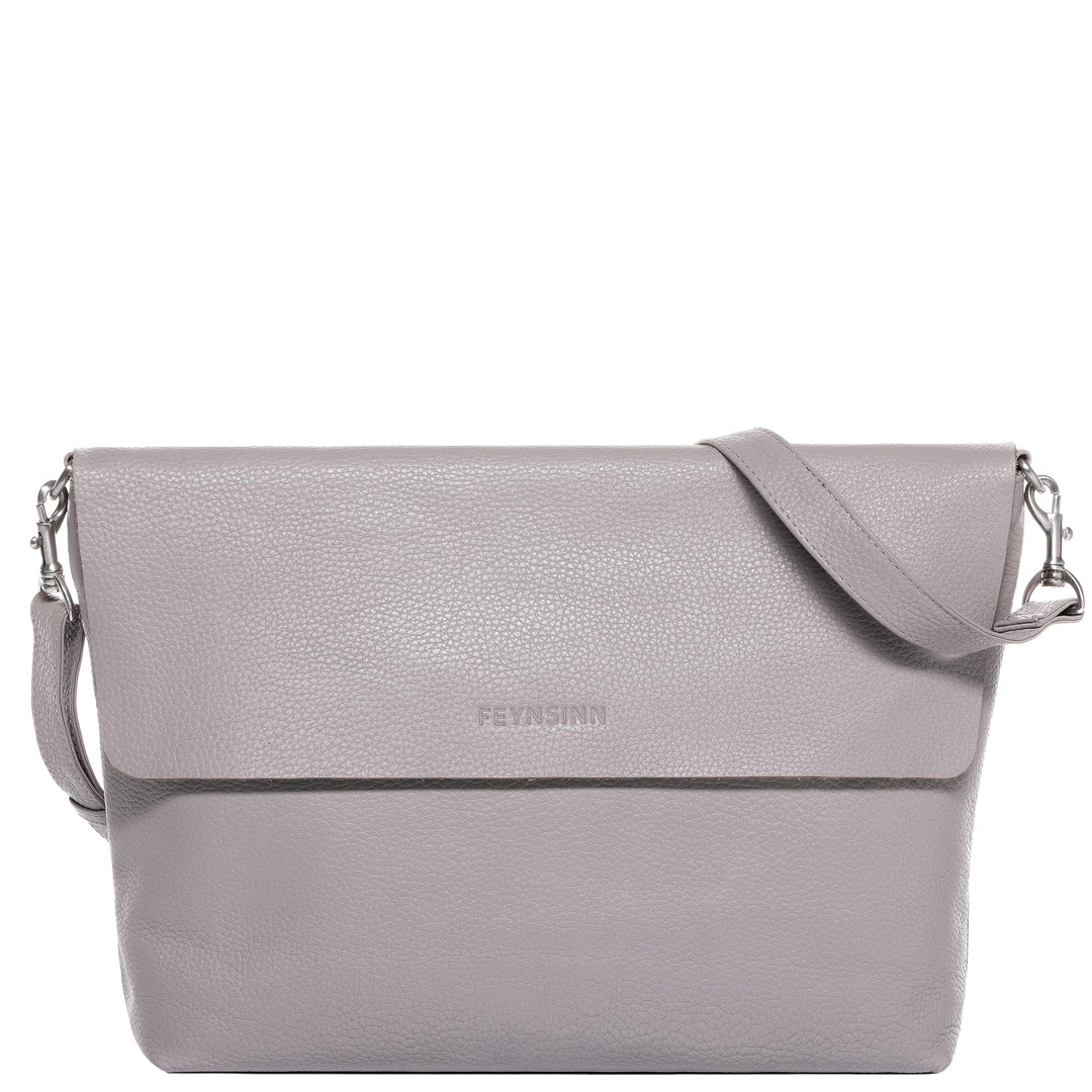 FEYNSINN BERLIN Schultertasche LIVA aus Nappa-Leder I Handtasche Schultergurt gross für Damen I Umhä