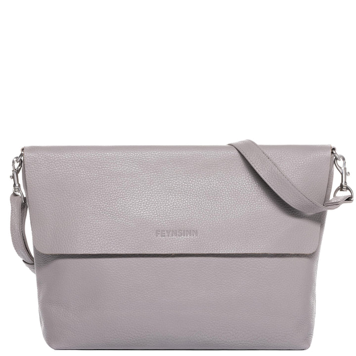FEYNSINN BERLIN Schultertasche LIVA aus Nappa-Leder I Handtasche Schultergurt gross für Damen I Umhä
