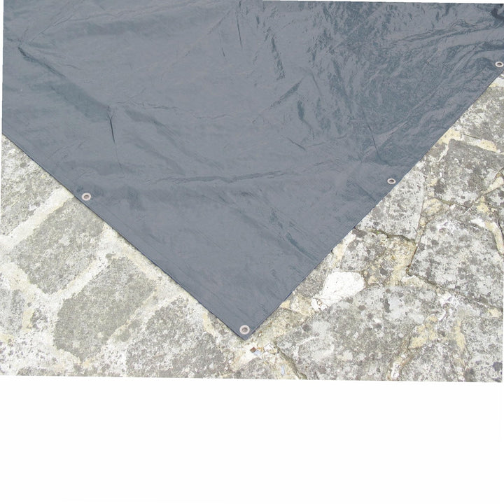 Provence Outillage 2505 - Schutzabdeckung 8x14 m - Für rechteckiges Becken - 140 g / m²,Grau-Blau