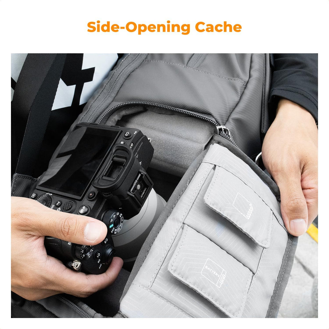 K&F CONCEPT Kamerarucksäcke 20L, Grosse Camera Backpack 15,6 Zoll Laptopfach, Spritzwassergeschutzt
