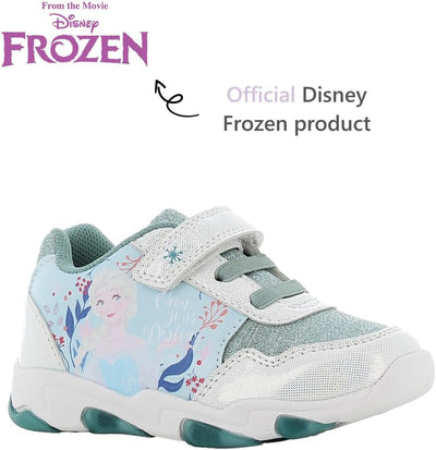 Disney Frozen Schuhe Mädchen 2 bis 8 Jahre, Kinderschuhe mit Anna und ELSA Motiv, Leuchtschuhe Kinde