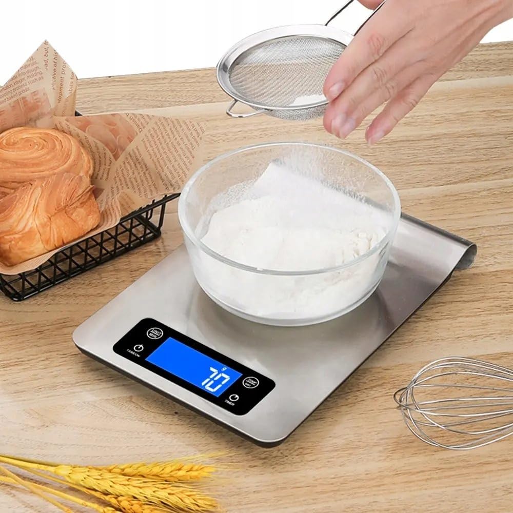 LTC LCD-Küchenwaage WG116 - Wägebereich 0,1-5000 g - Wägegenauigkeit 0,1 g - Masseinheiten g/ml/fl:o