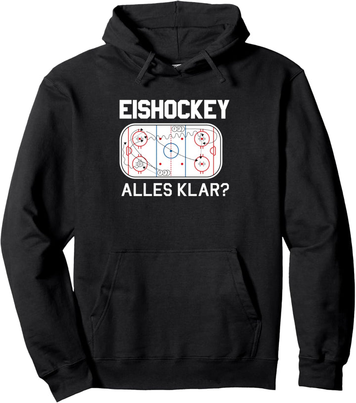 Eishockey Spielfeld Taktik Hockey Eisstadion Eishalle Pullover Hoodie