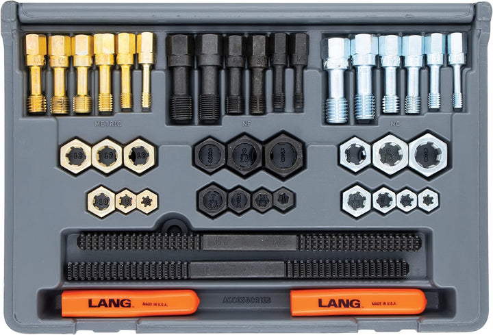 Lang 972 Reparaturset für fraktionelle und metrische Gewinde, 40-teilig