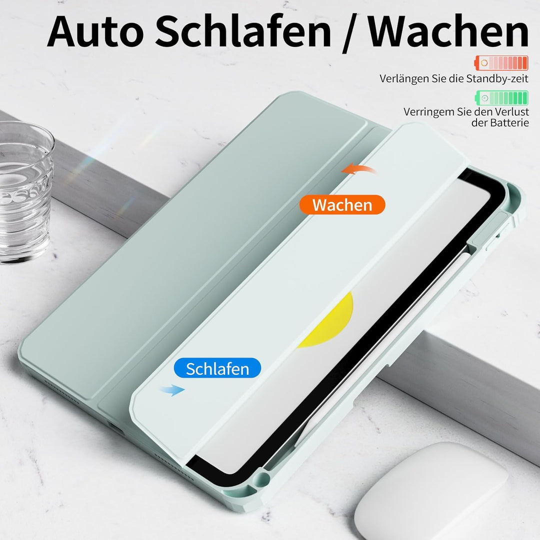 Hülle für iPad 10. Generation 2022 10,9 Zoll/iPad 11 (A16) 2025 Schutzhülle mit Stifthalter, Stossfe
