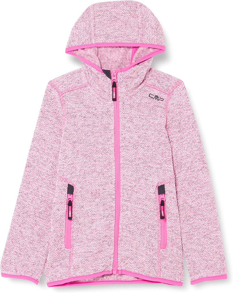 CMP Mädchen Kinder-knit-tech-jacke mit Fester Kapuze KID G JACKET FIX HOOD 164 Lila Fluo-Titan, 164