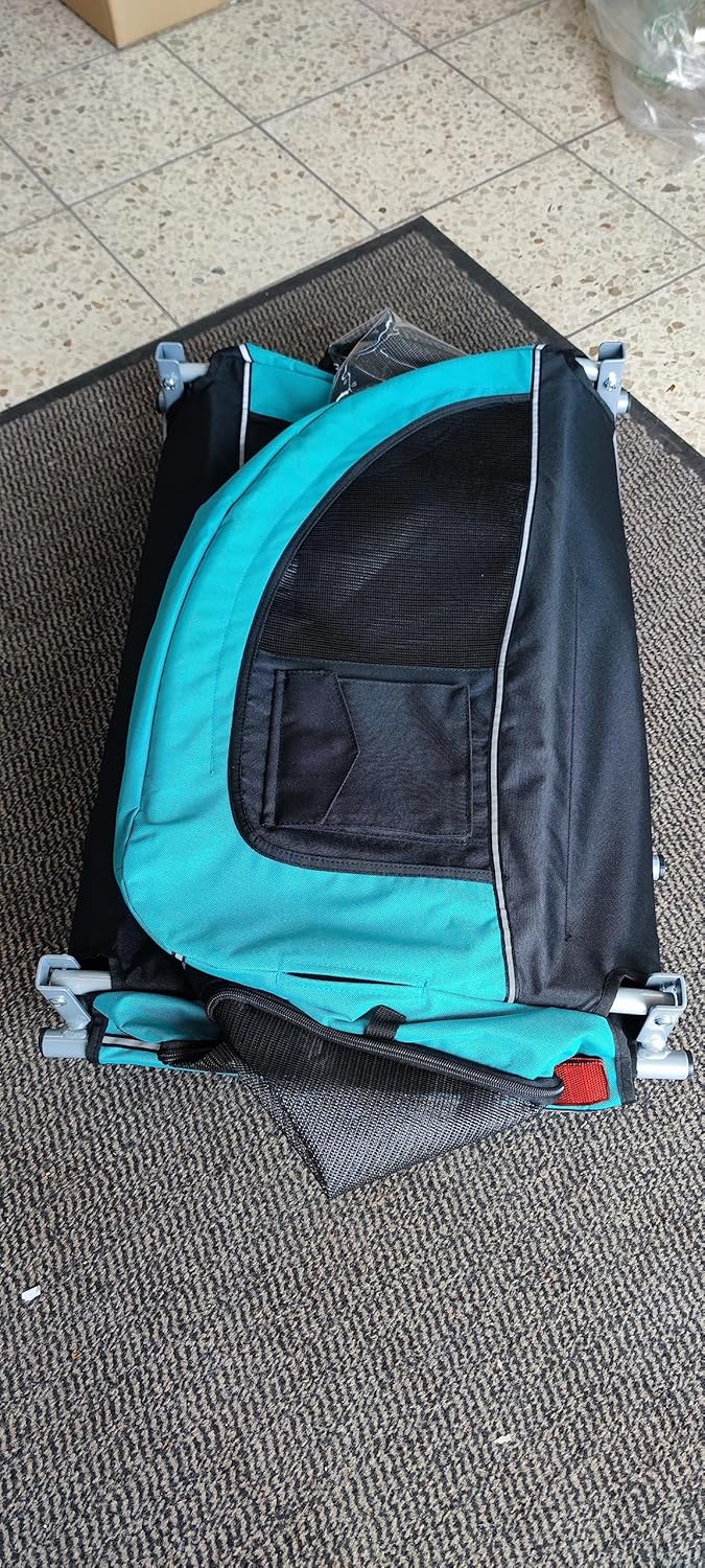 TRIXIE hondenfietskar Limited Edition zwart/Turquoise 80x75x86 cm tot 30 kg