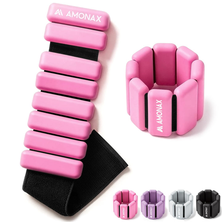 Amonax Gewichtsmanschetten Ankle Weights Set, Fitness Gewichte Für Beine Und Arme, 2x0,5kg Gewichte