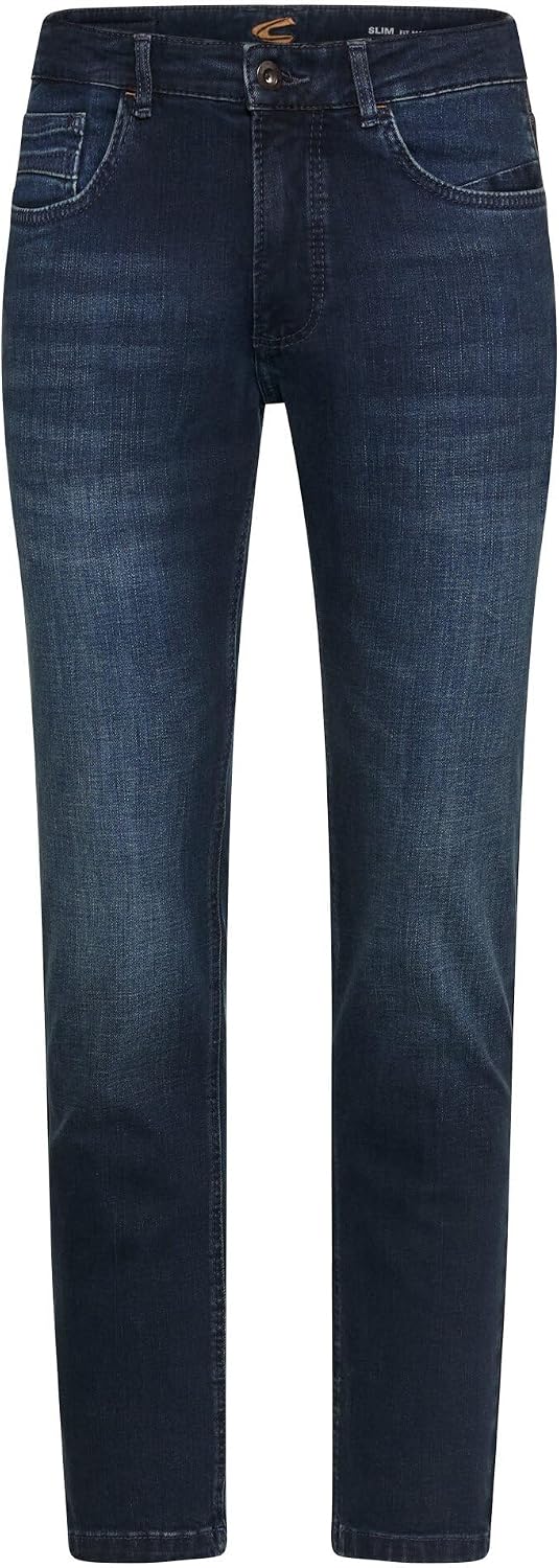 camel active Herren Slim Fit Madison Stretch Jeanshose Hose 29W / 32L Dunkelblau, 29W / 32L Dunkelbl