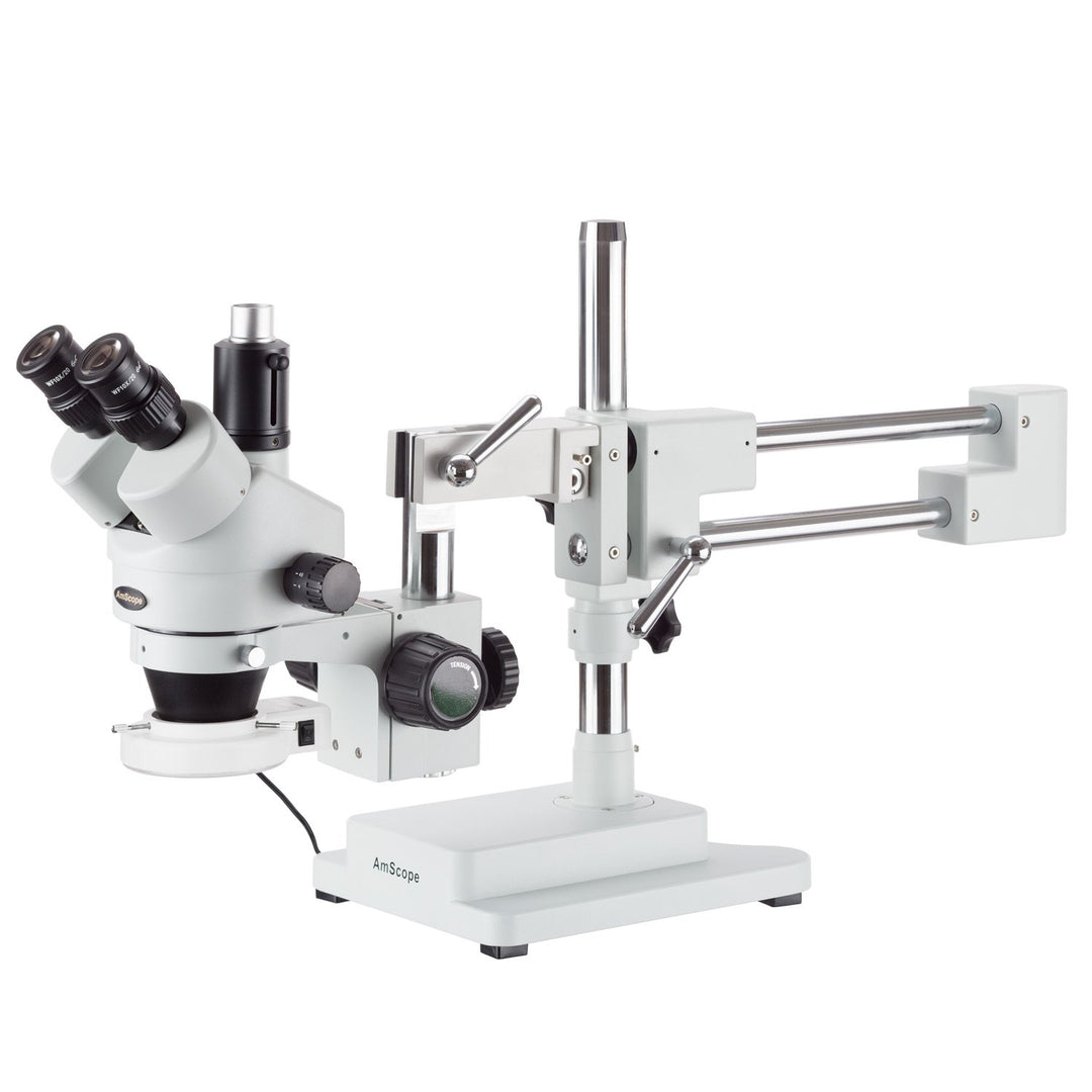 AmScope SM-4T-56S Schaltungsinspektion Trinokulares Zoom-Stereomikroskop mit 56-LED-Licht, 7X-45X, W
