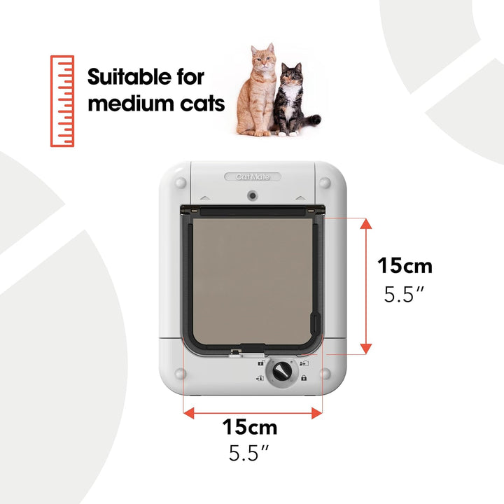 Cat Mate Mikrochip Katzenklappe 1 Stück (1er Pack) Weiss, 1 Stück (1er Pack) Weiss