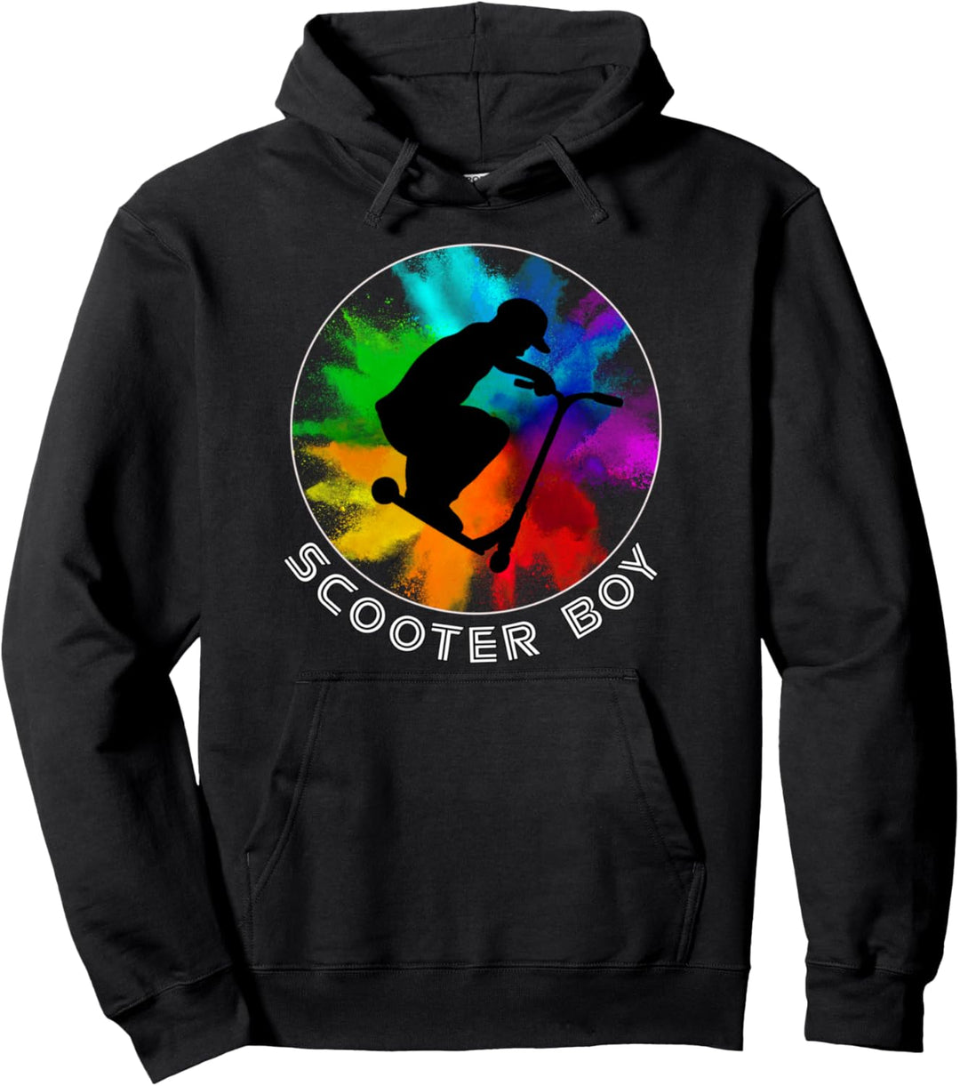 Stunt Tretroller Skater Scooter Tricks Kinder Mann Scoot Pullover Hoodie